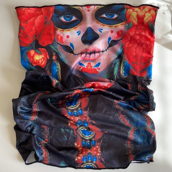 Sugar Skull Face Shield - Picture 2 of 4